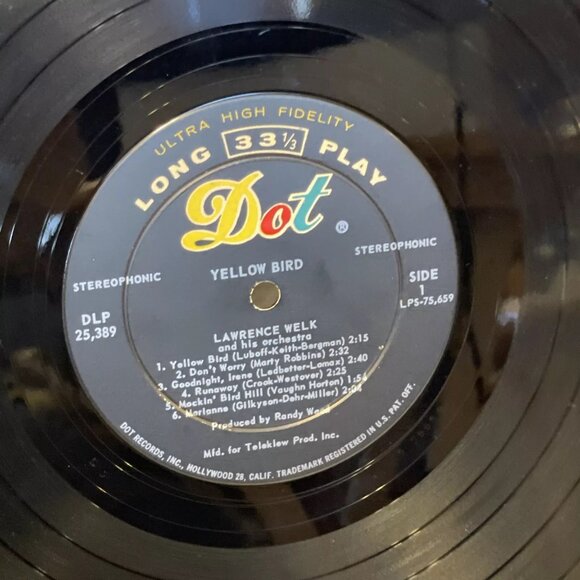 Lawrence Welk Yellow Bird (Vinyl, 1961) Dot Records DLP 25389 VG LP Record Album - Picture 8 of 12